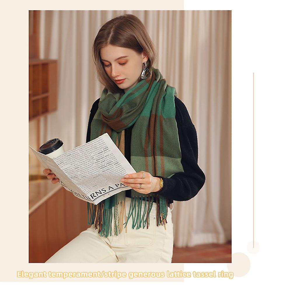 Warm Scarf Outdoor Plaid Pattern Autumn Scarf Warm Long Stole Perfect Gift