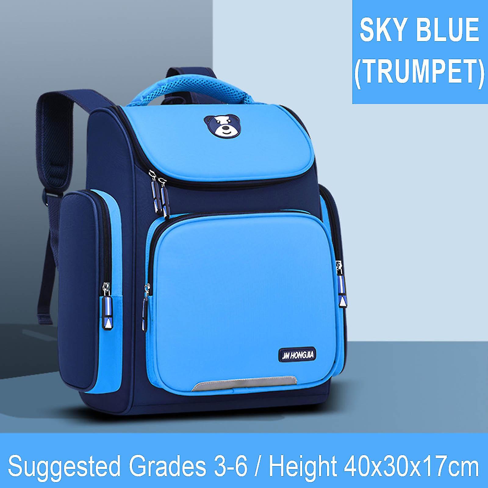 バックパック 3-6-12歳 スクールバッグ 小 (38x29x16cm) ブルー