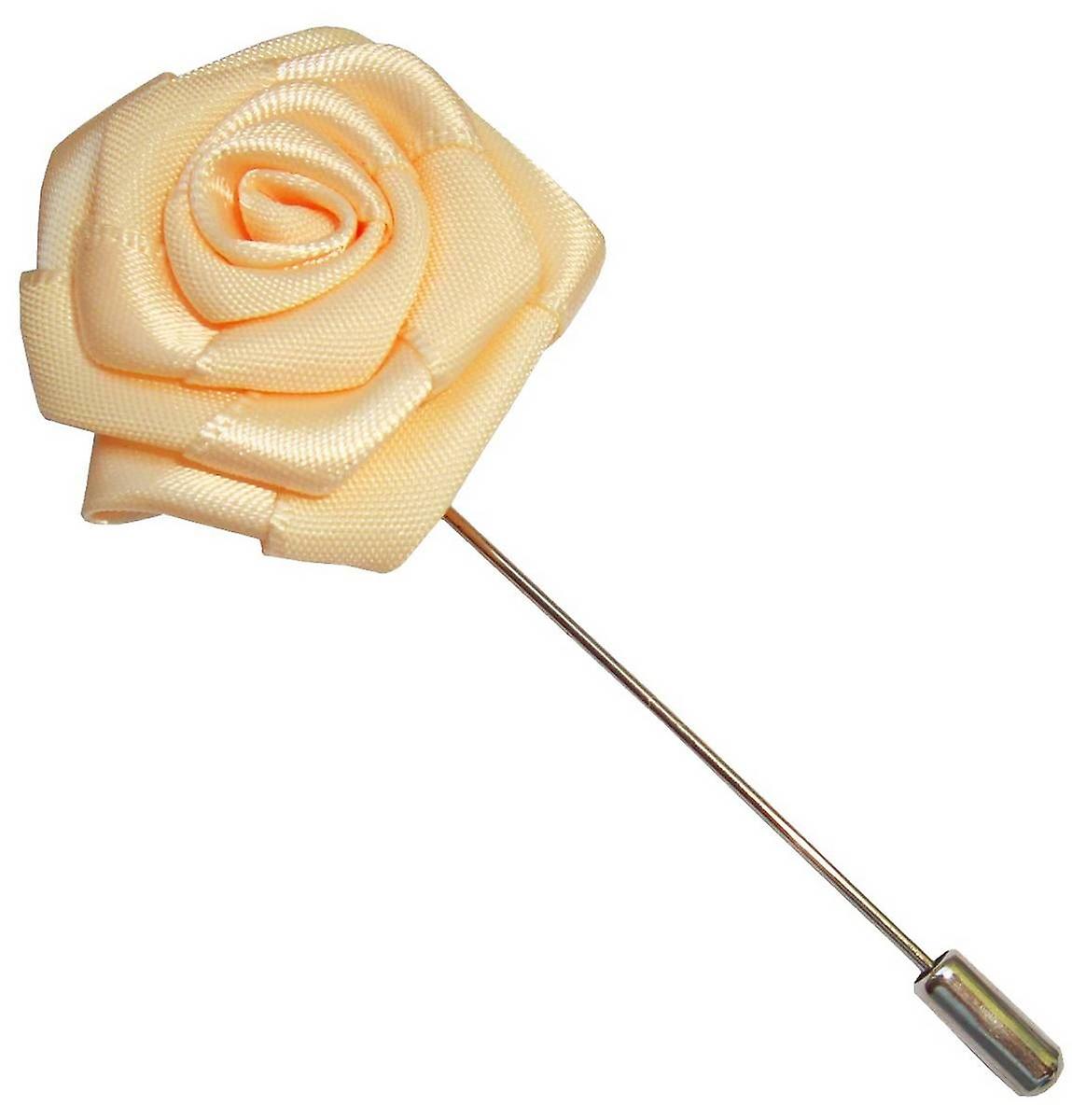 Bassin and Brown Rose Jacket Lapel Pin - Beige
