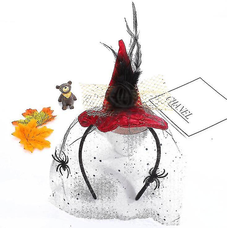 Halloween Witch Feather Hat Headband
