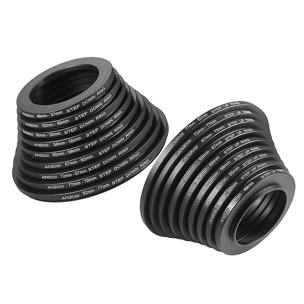 18pcs Step Up / Step Down Objektivfilter Metalladapter