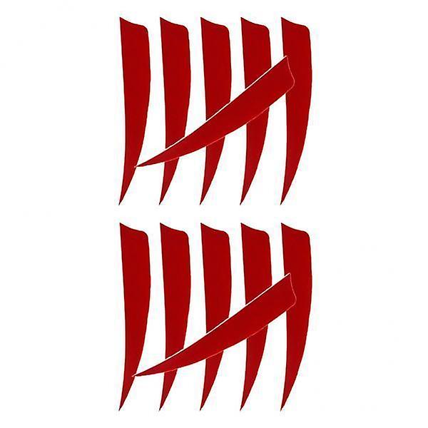 5x12 Peças 4 polegadas flecha flecha penas fletchings palhetas vermelho