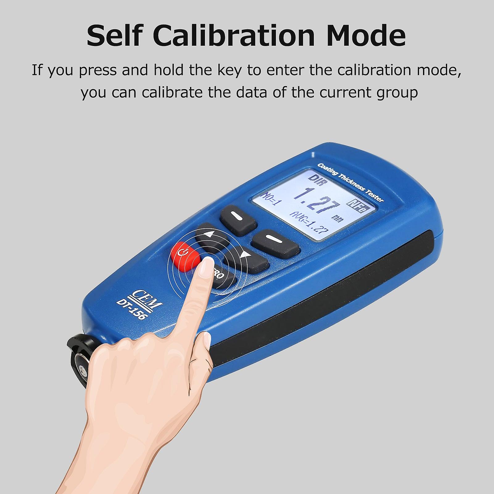 Cem dt-156 lcd coating thickness tester fe/nfe paint thickness gauge