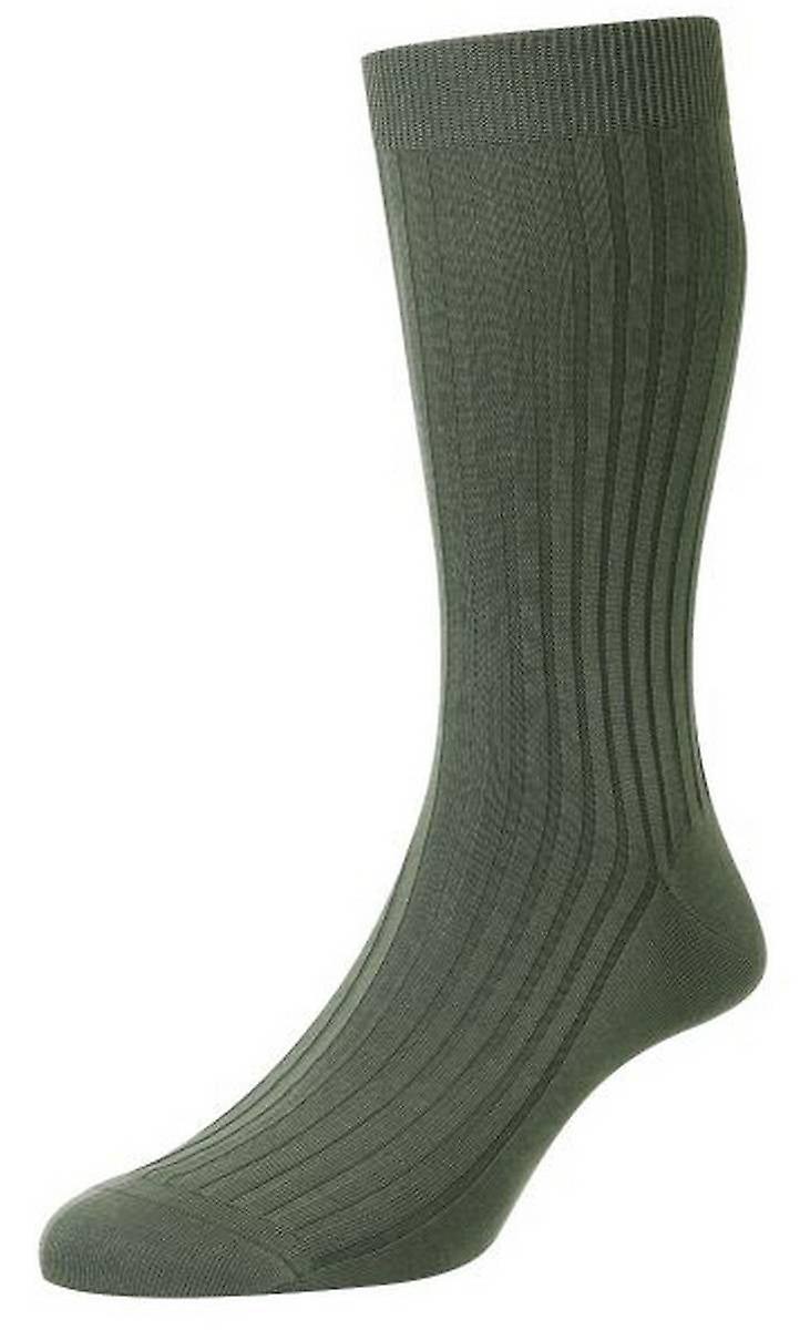 Pantherella Danvers Cotton Fil D'Ecosse Socks - Sage Green