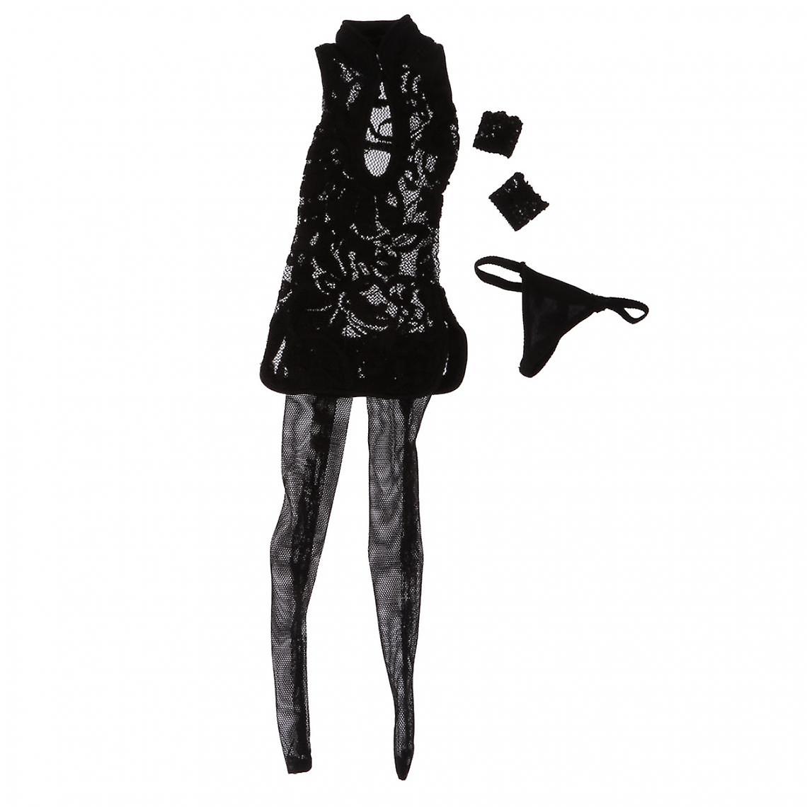 1/6ブラックチャイナドレスフィッシュネットストッキングフィット12インチサイガールファイセンアクションフィギュア