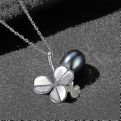 Collana in argento sterling 925 collana di perle di moda collana femminile a quadrifoglio intera