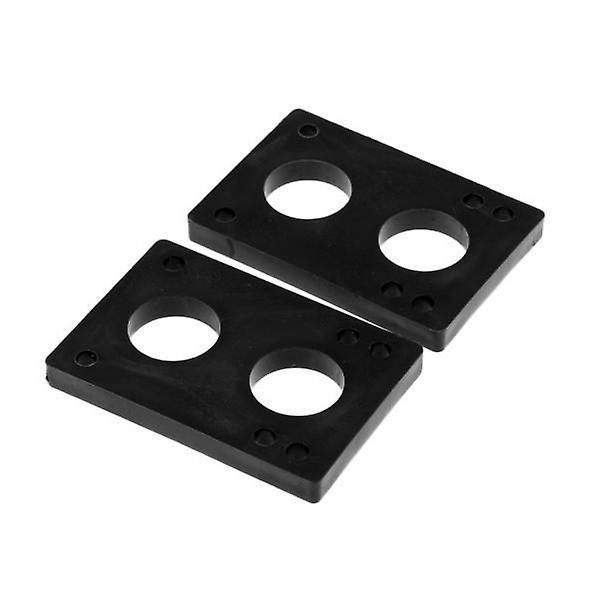 3x1 Pair Replacement 6mm Black PE Longboard & Skateboard Risers Shock Pads