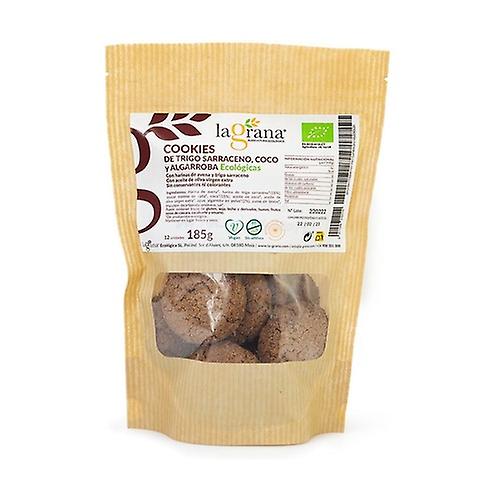 Oatmeal, buckwheat, coconut and carob cookies 185 g