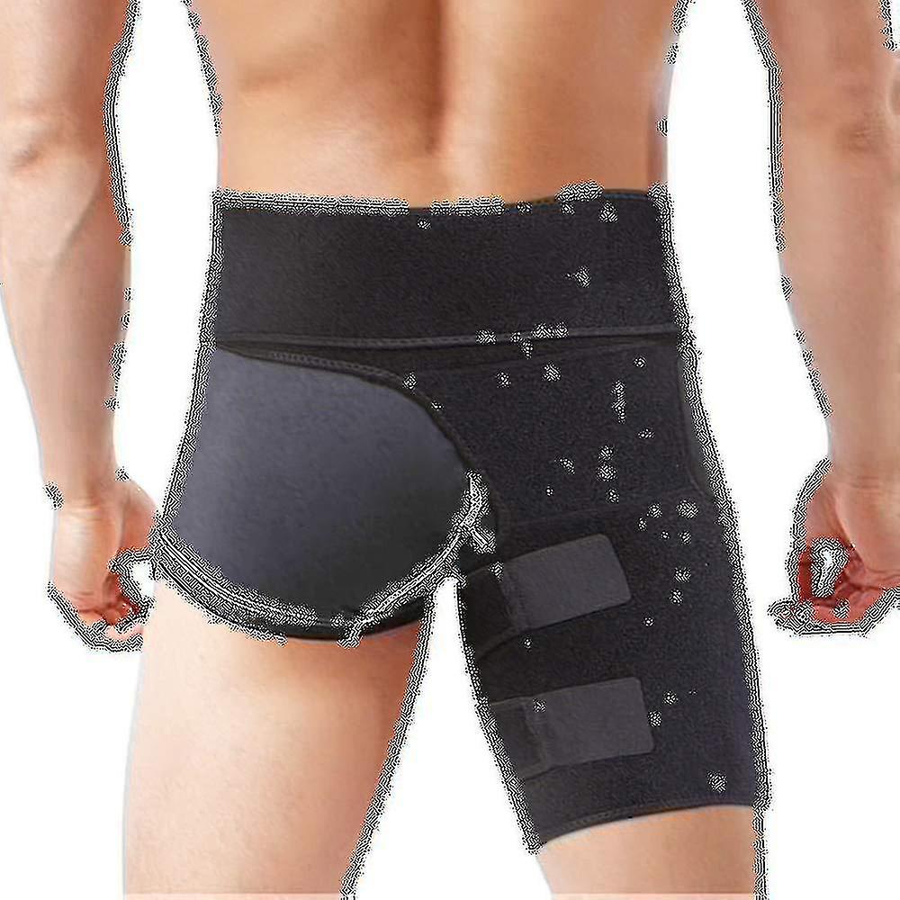 Hip Brace, Groin Support Sciatica Relief Wrap Thigh Hamstring Compression Sleeve For Pulled Injury Strain Tendonitis Rehab And Recovery, Fits Men Wome