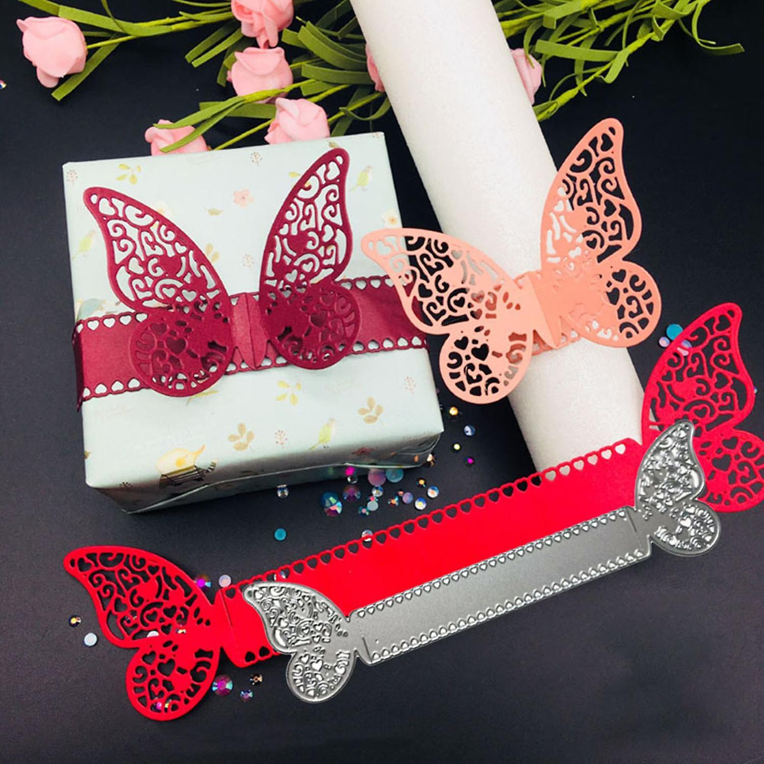 ZHOUBA Cutting Mold Napkin Ring Pattern Lovely Paper Embossing Tool Thin Cutting Mold for Gift