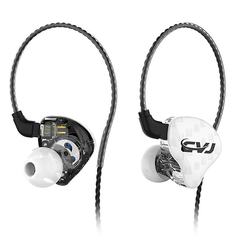CVJ CSA In-Ear 3.5mm Wired Headset Noise Canceling HiFi Moving Iron Headphones, No Microphone-White