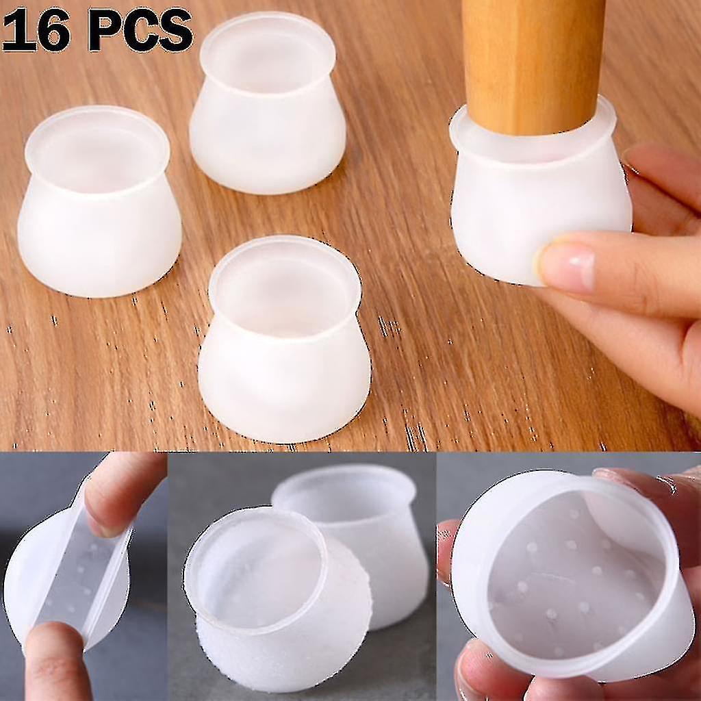 32pcs Silicone Chair Leg Protectors For Hardwood Floors Table Feet Covers