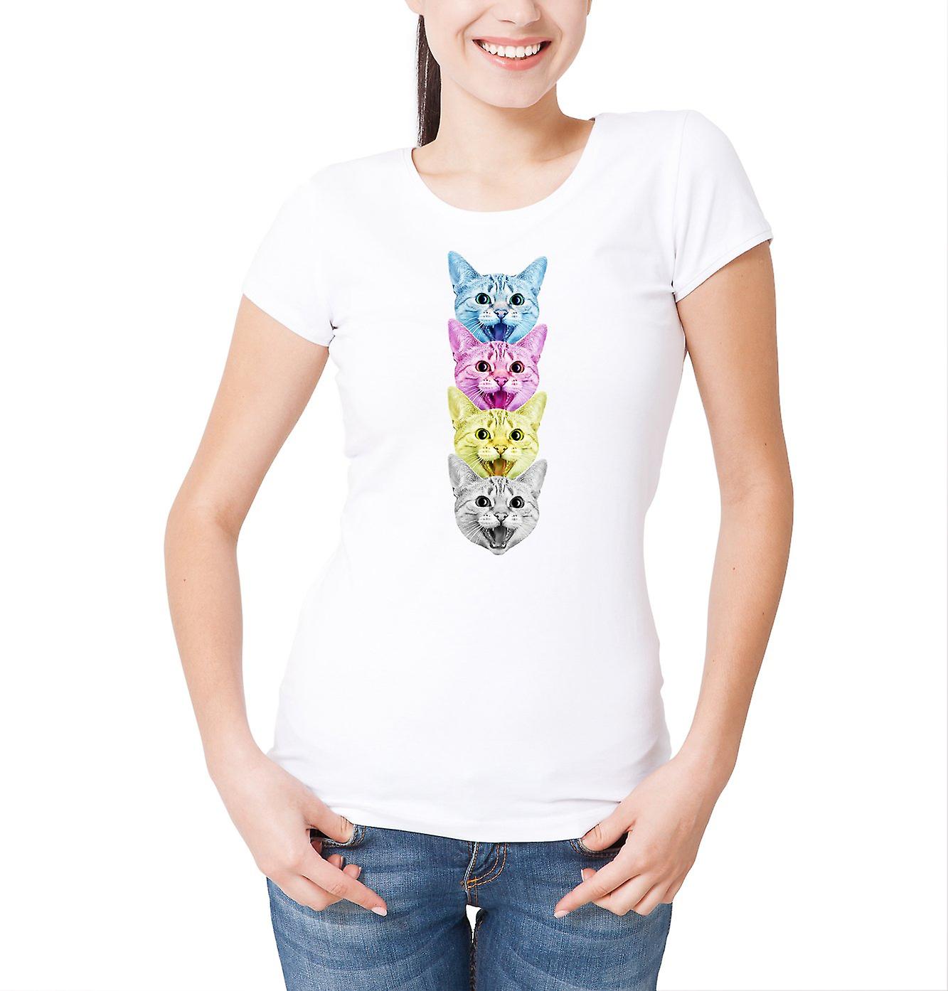 Reality Glitch Cmyk Cat 女式 T 恤