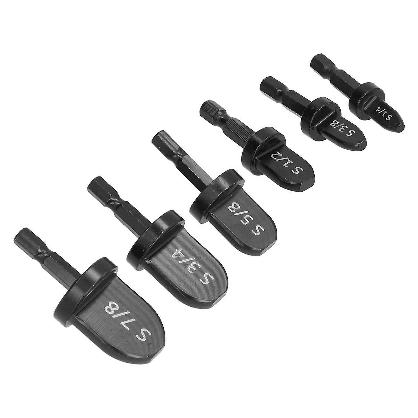 6Pcs Swaging Tool Drill Bit Set Convenient Practical Wide Application Tube Expander Drill BitHex Shank