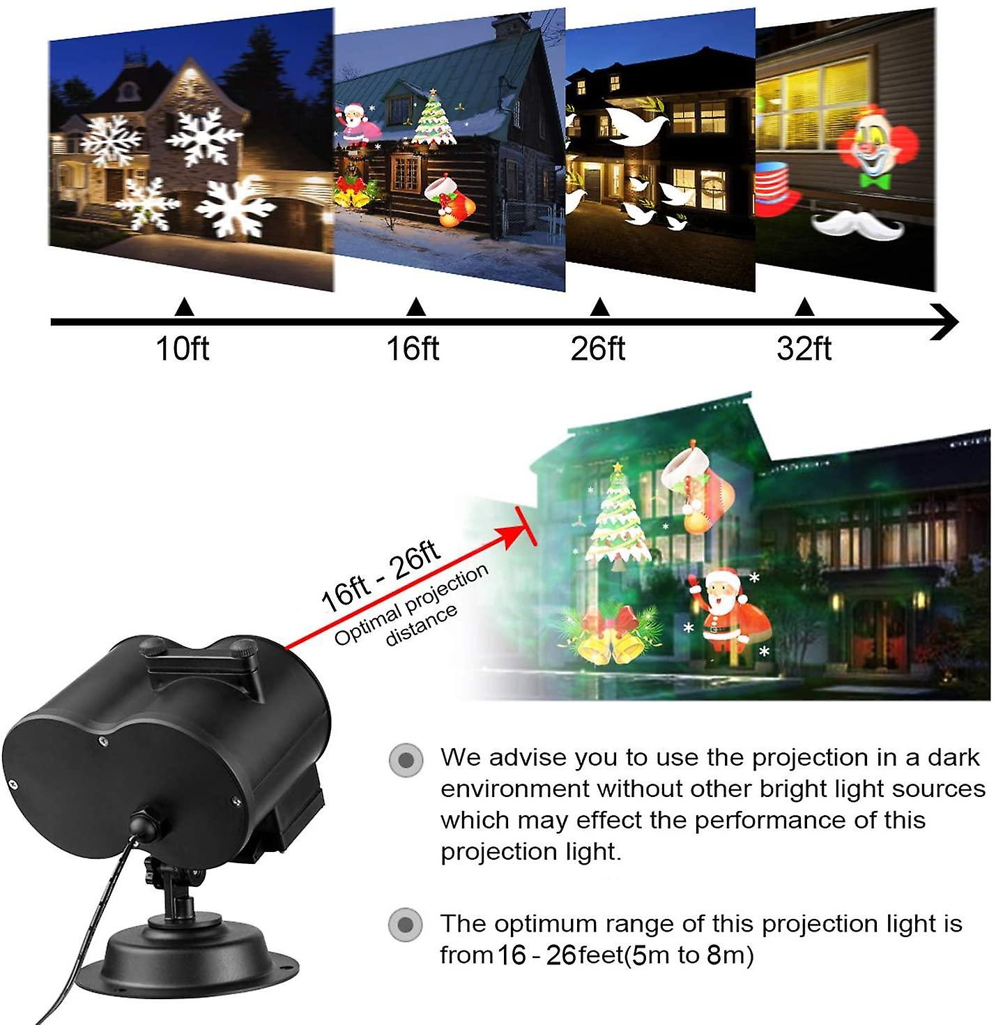 Two-in-One Sports Pattern with Wave LED Landscape Lighting, 12 Slides 10 Colors (Black)