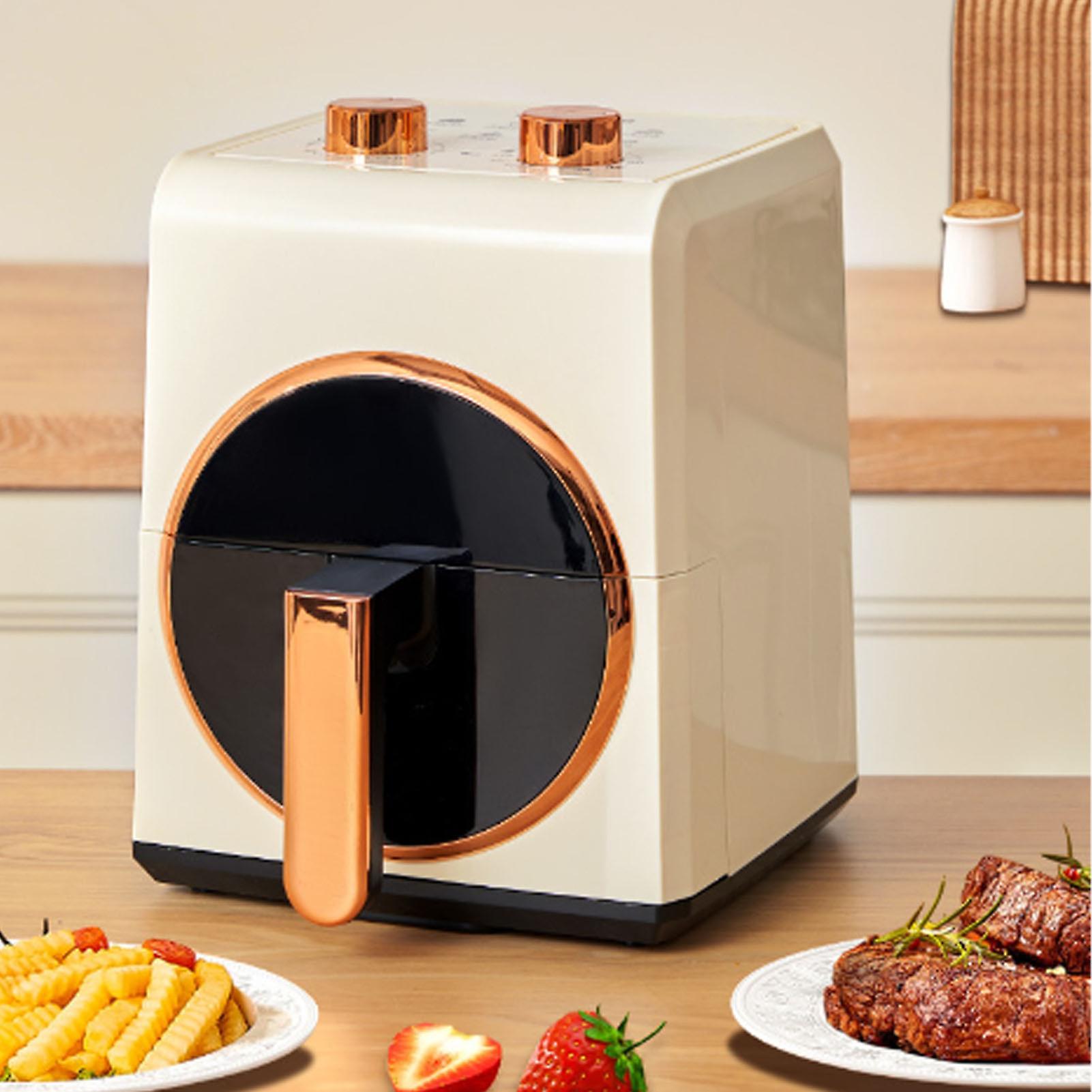 Kitchen Fryer 5.5L Multifunctional Automatic Oilless Electric Deep Fryer with Knob Switch for Home