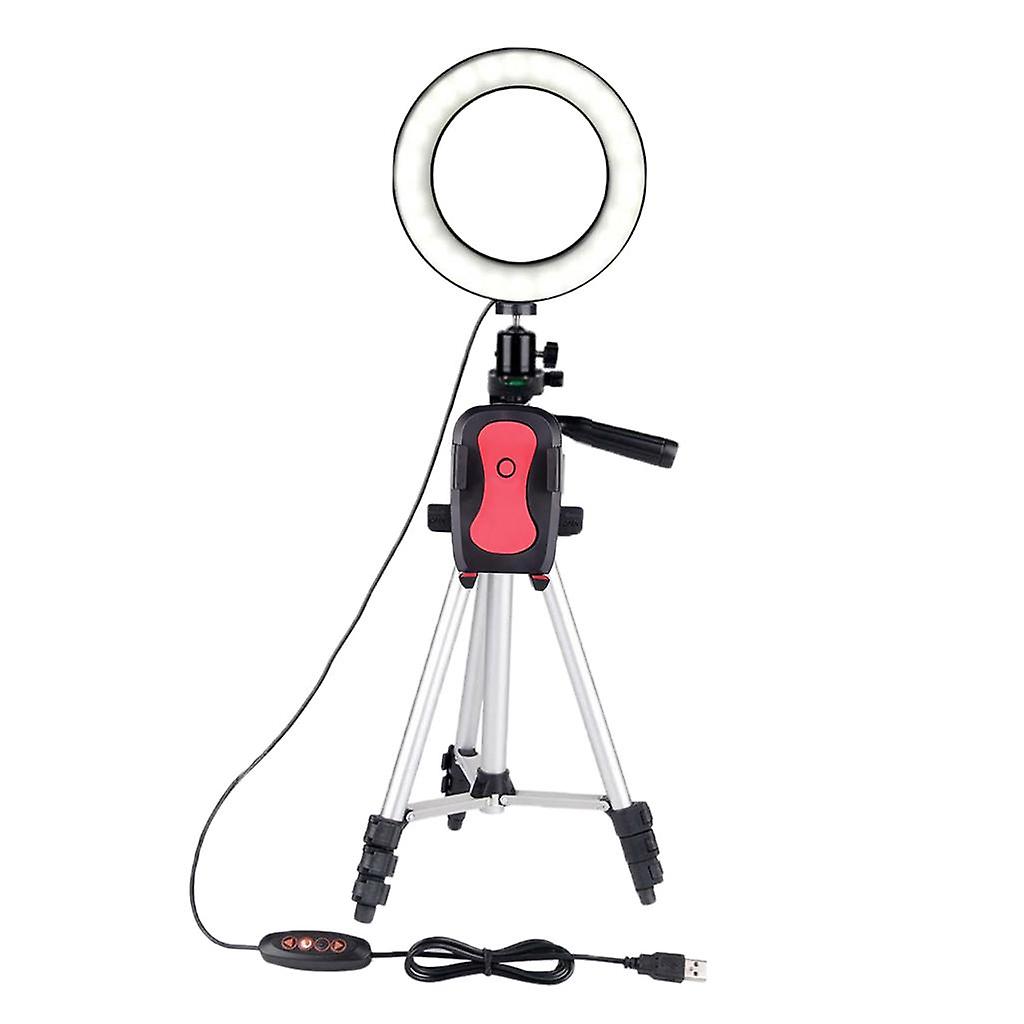 Dimmable LED Studio Camera Video Ring Light with Tripod and Phone Holder