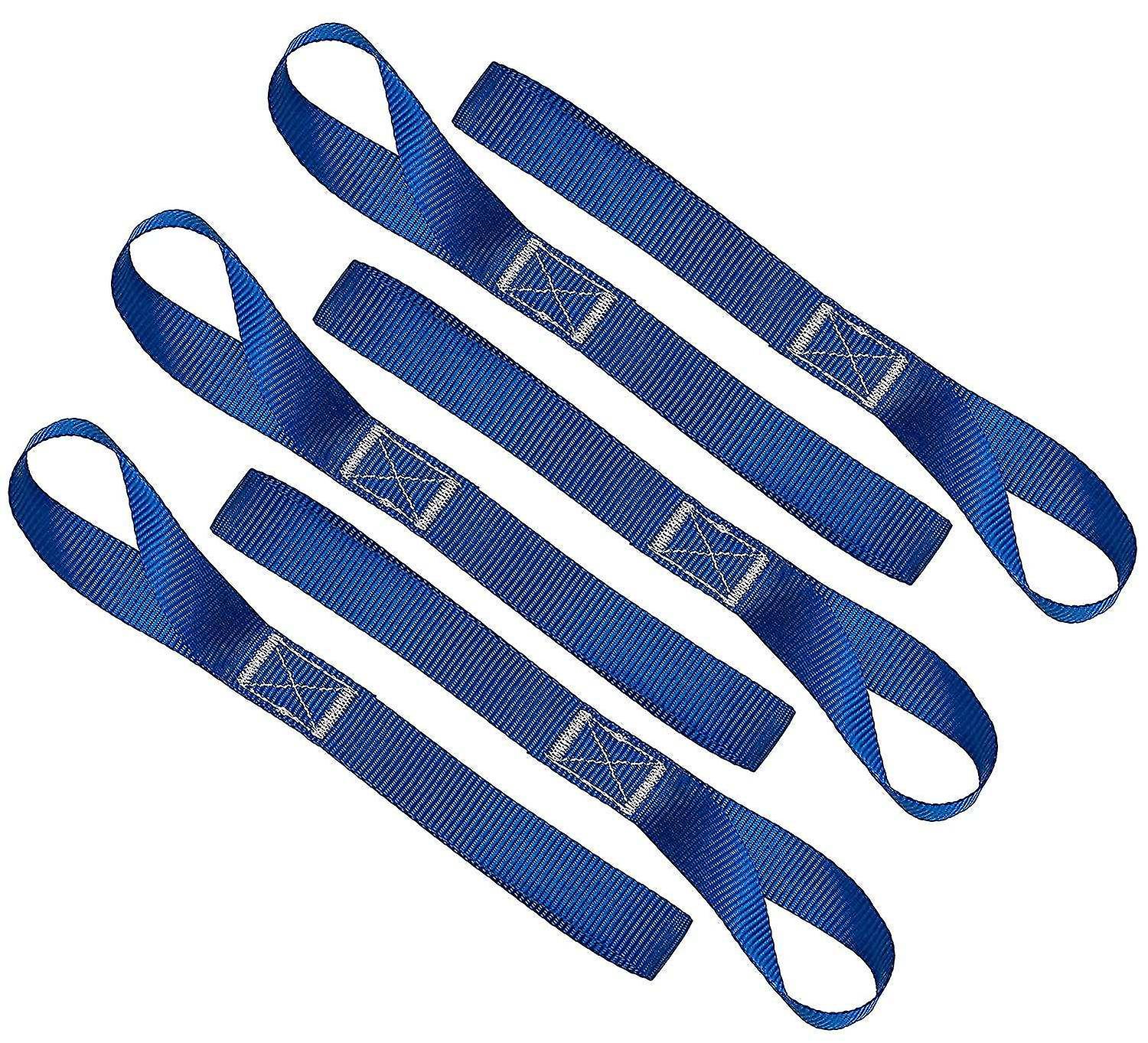 Soft Loop Tie Down Straps - 1,500 Load Capacity- 6 Pack - Loops For Dirt Bikes,blue