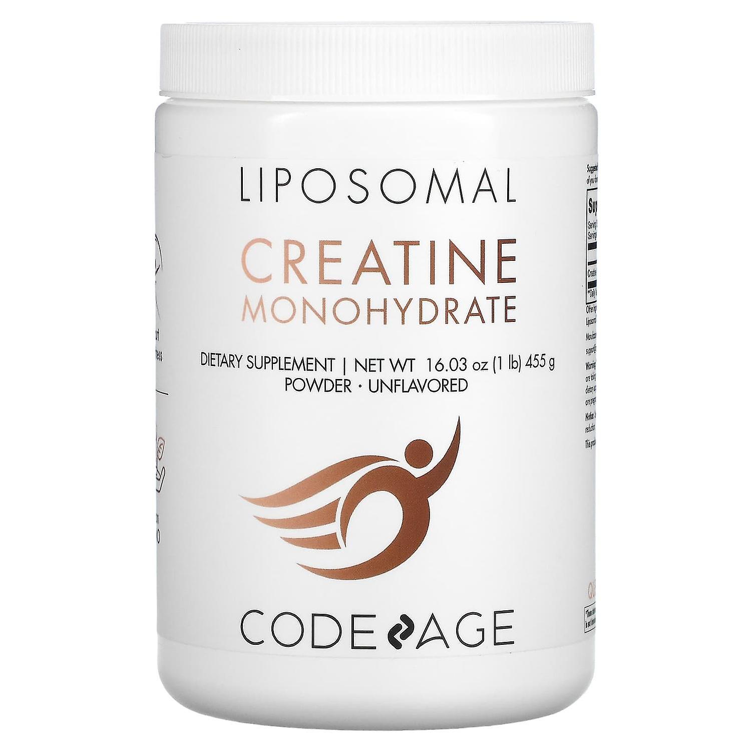 Codeage, Liposomal Creatine Monohydrate Powder, Unflavored, 1 lb (455 g)