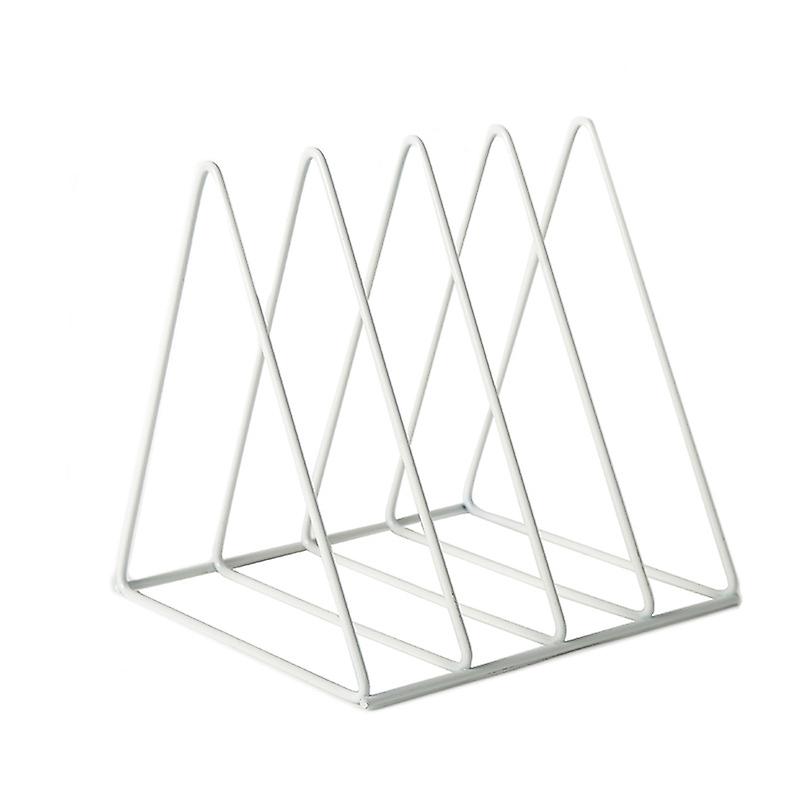 Triangular Metal Bookend, White, 18*18*18cm