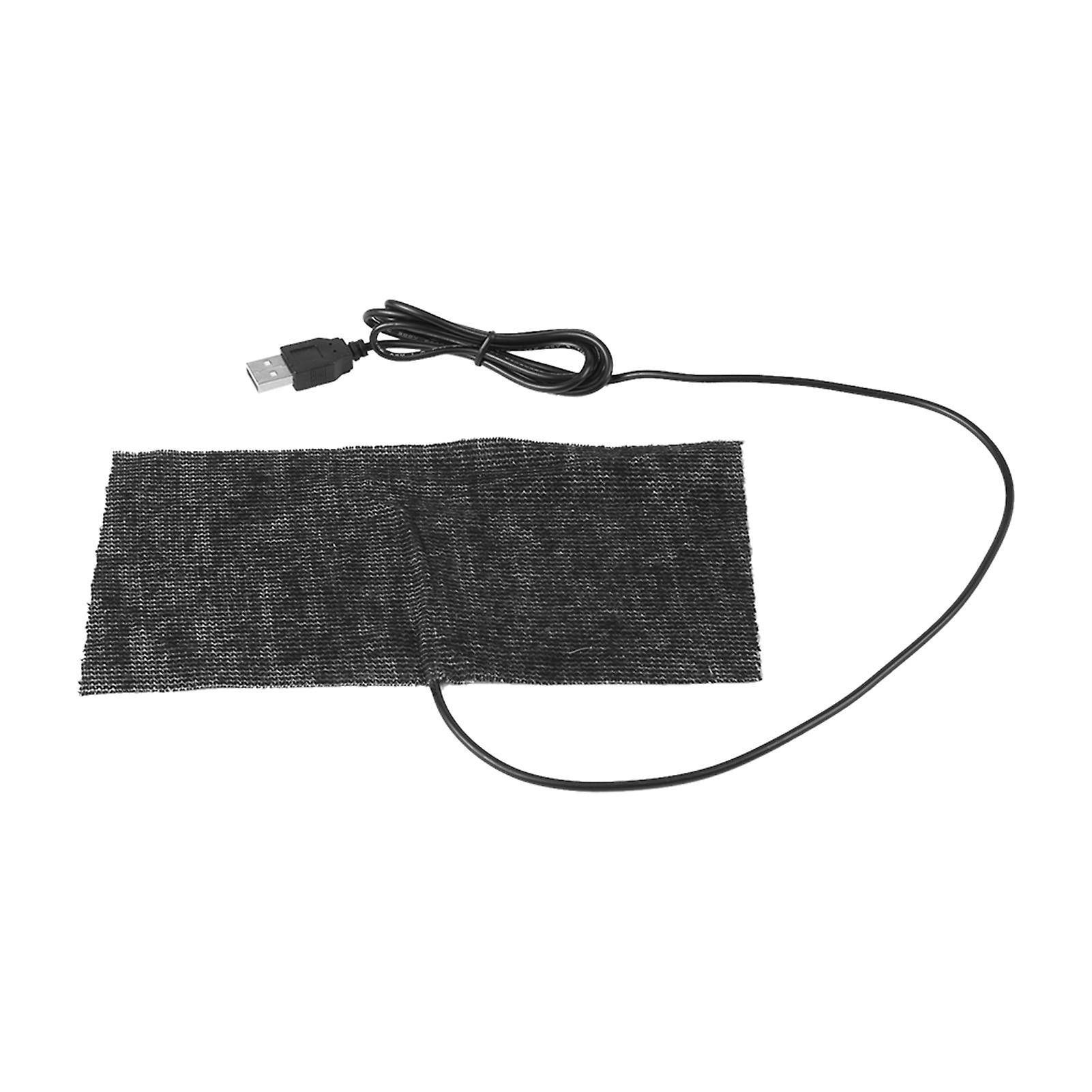 Tapis chauffant USB 5 V en fibre de carbone, 20 x 10 cm, noir, pour souris