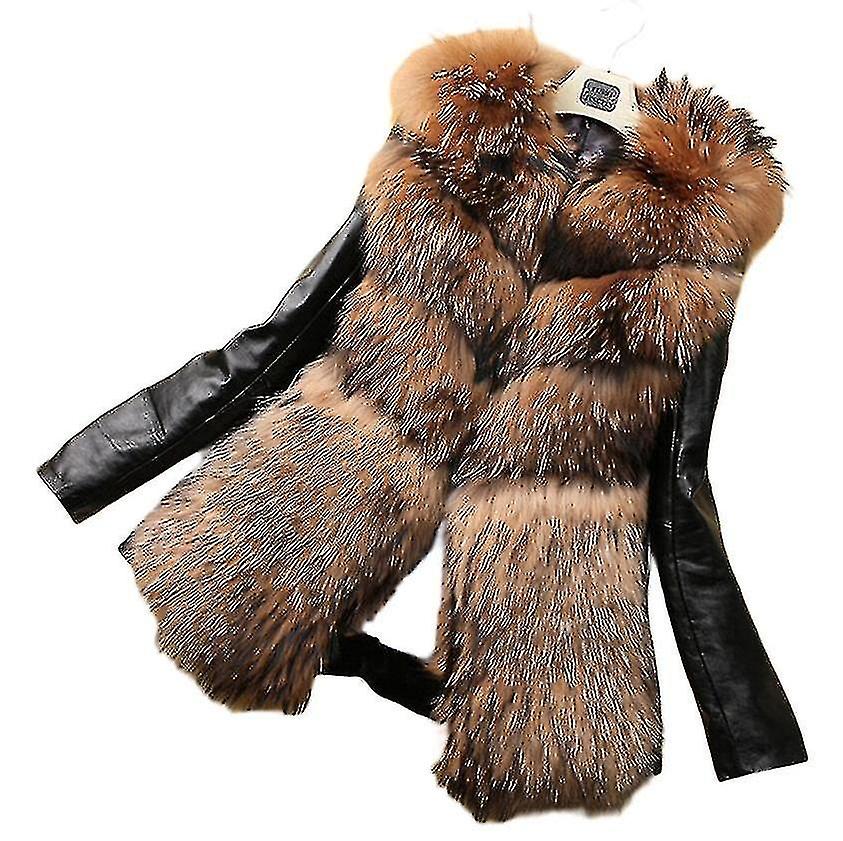 Faux Fur Jacket å holde varmen i vinter-xdd