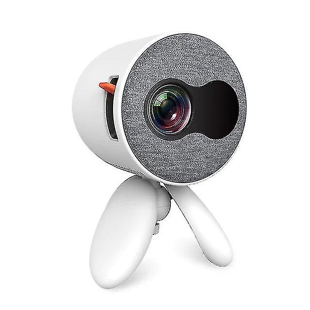 Bärbar Usb Led 1080p Hd Sovrum Projektor (vit)