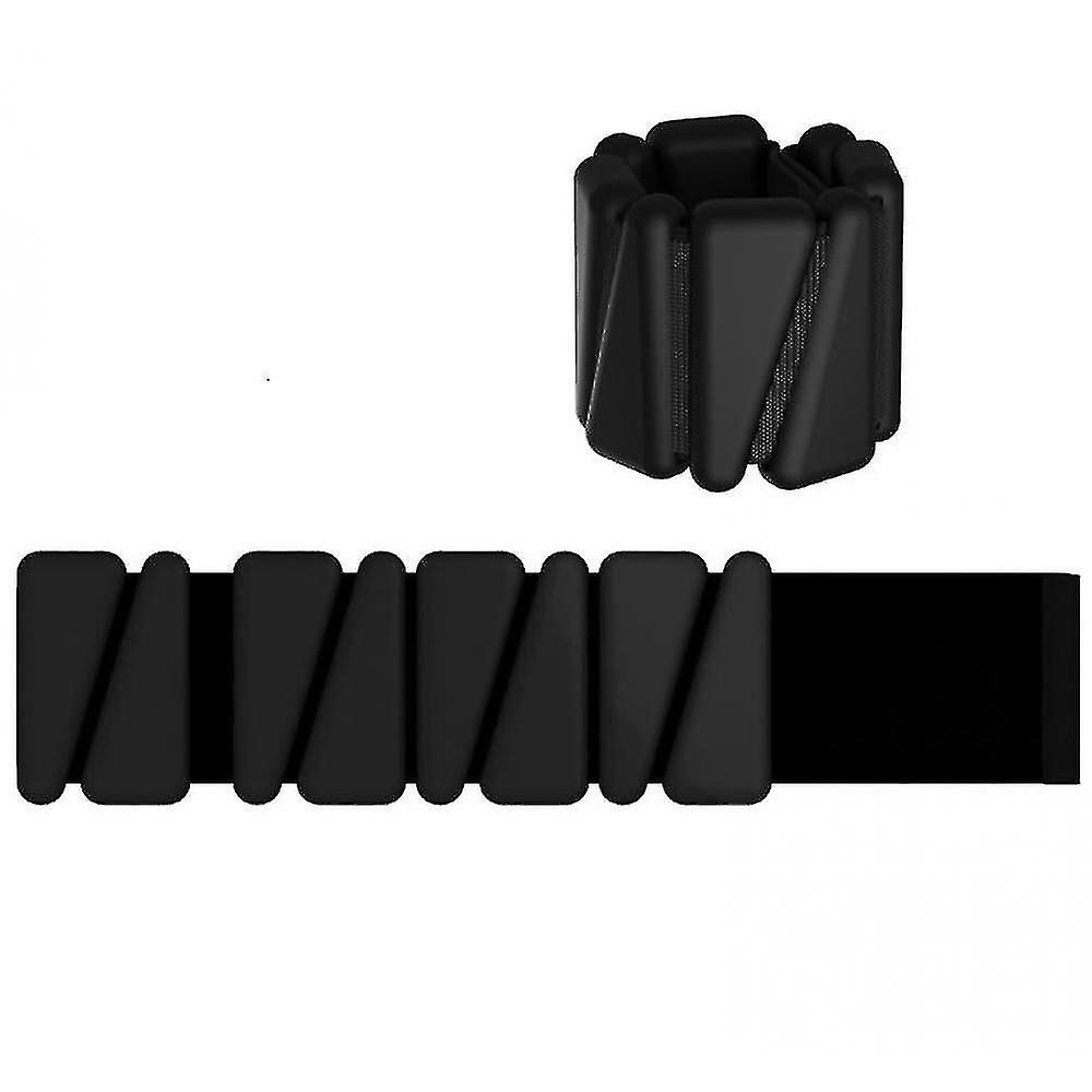 Exercise Bands Set Of 2 1lb Each Adjustable Wearable Wrist Ankle Weights Black