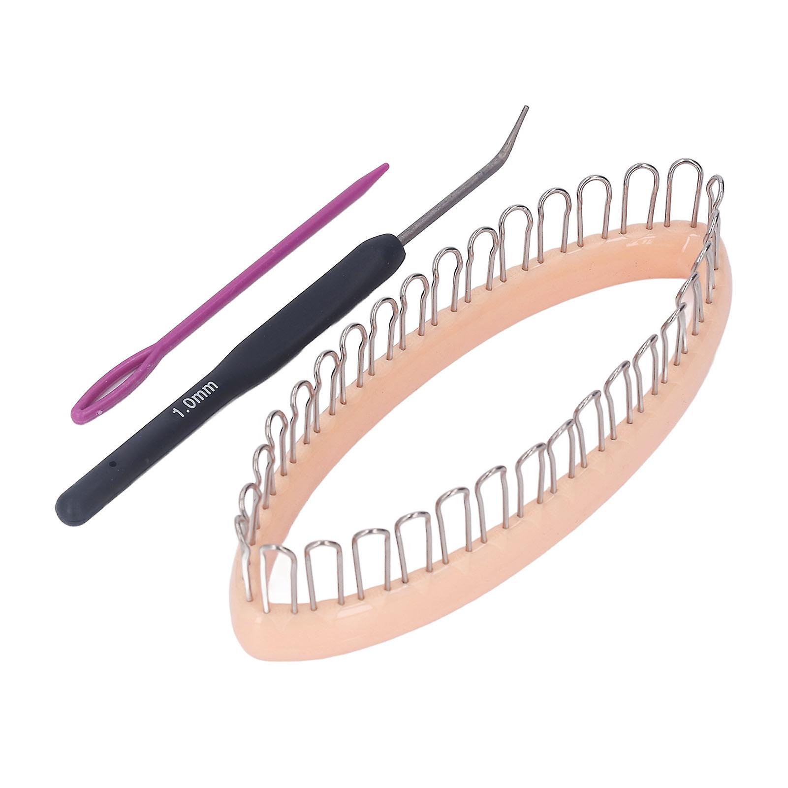 2 Set Sock Knitting Loom Kit Round Knitting Board with Loom Pick Tool Needles Durable Creativity for Kids Hat Leg Arm Warmer