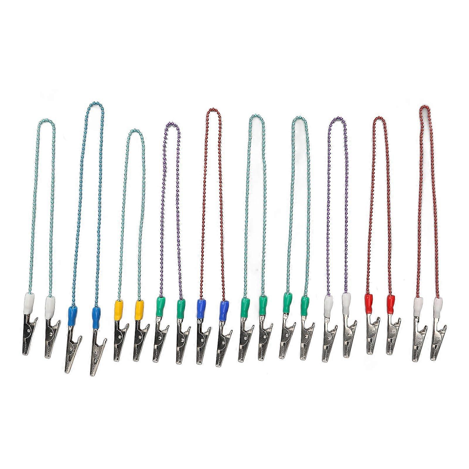 10 Adet Diş Önlük Tutucu Klips Paslanmaz Çelik Çift Kafa Peçete Kelepçe Yemek İçin Zincir Tutucular