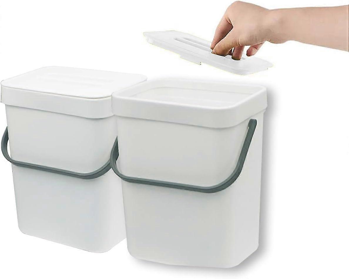 1 Pack Compost Bin, Small Trash Can with Lid for Kitchen Countertop