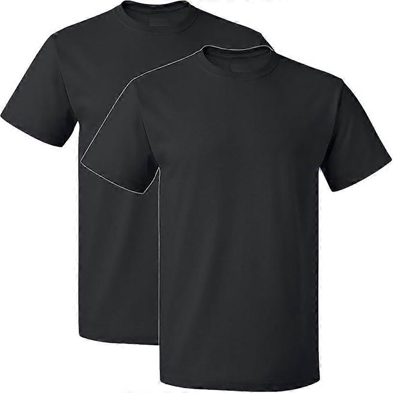 Pack Mens Cotton Blank Plain Basic Crew Neck Short Sleeve T - Main Image