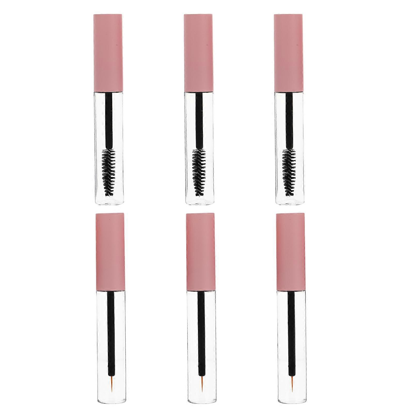 6pcs Empty Mascara Tube with Eyelash Wand Small Shadow Tip Liner Container