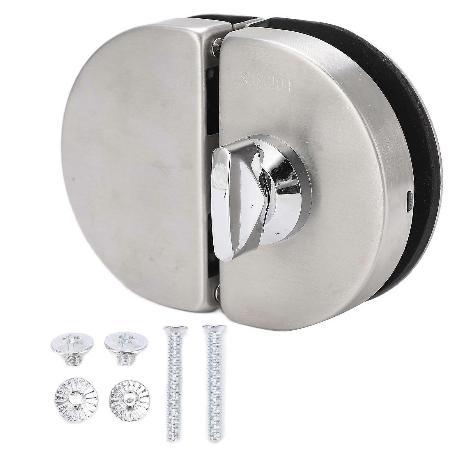 Glass Door Lock 97x65mm Split Type Brushed Polished Surface Replacement For 1012mm Thickness