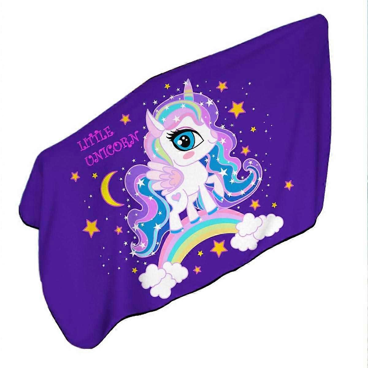 Girlish Little Unicorn Microfiber Beach Towel