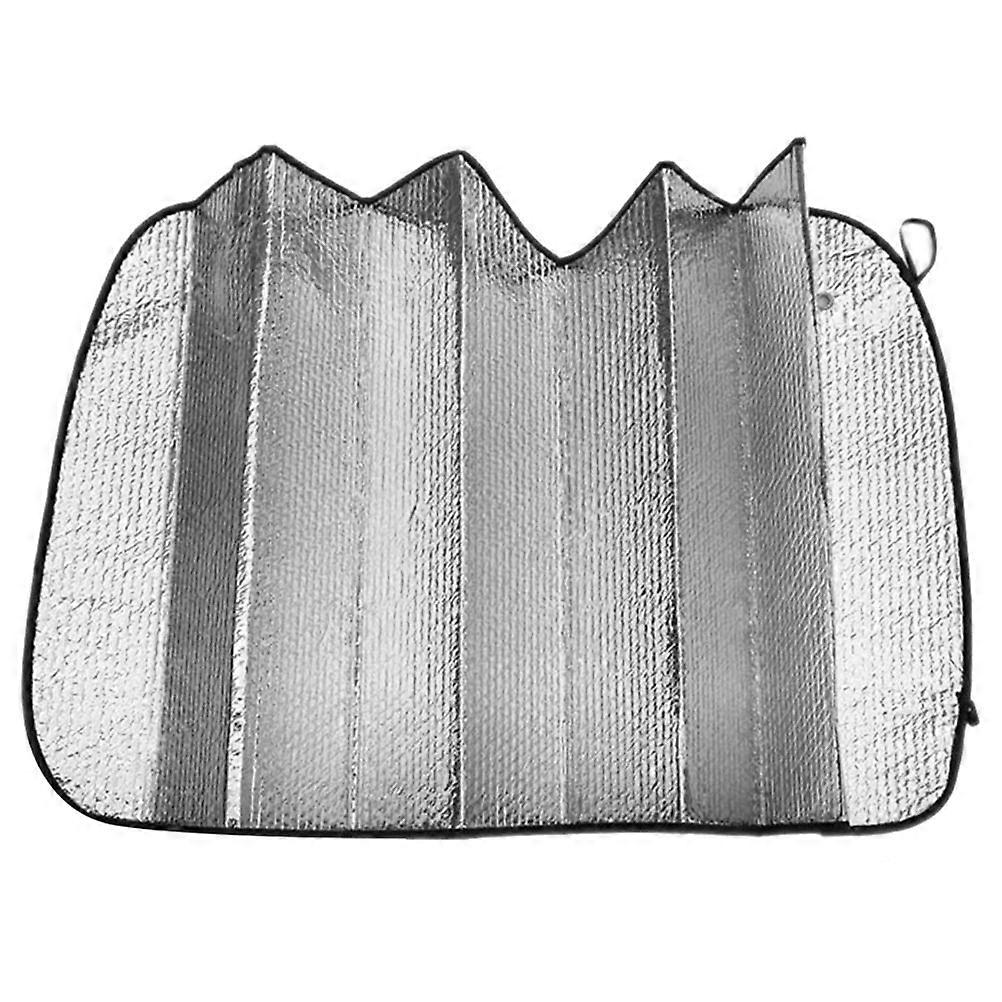 140*70cm Car Sunshade Solar Reflective Silver Front Windowshield Sun Shade Double UV Rays Block