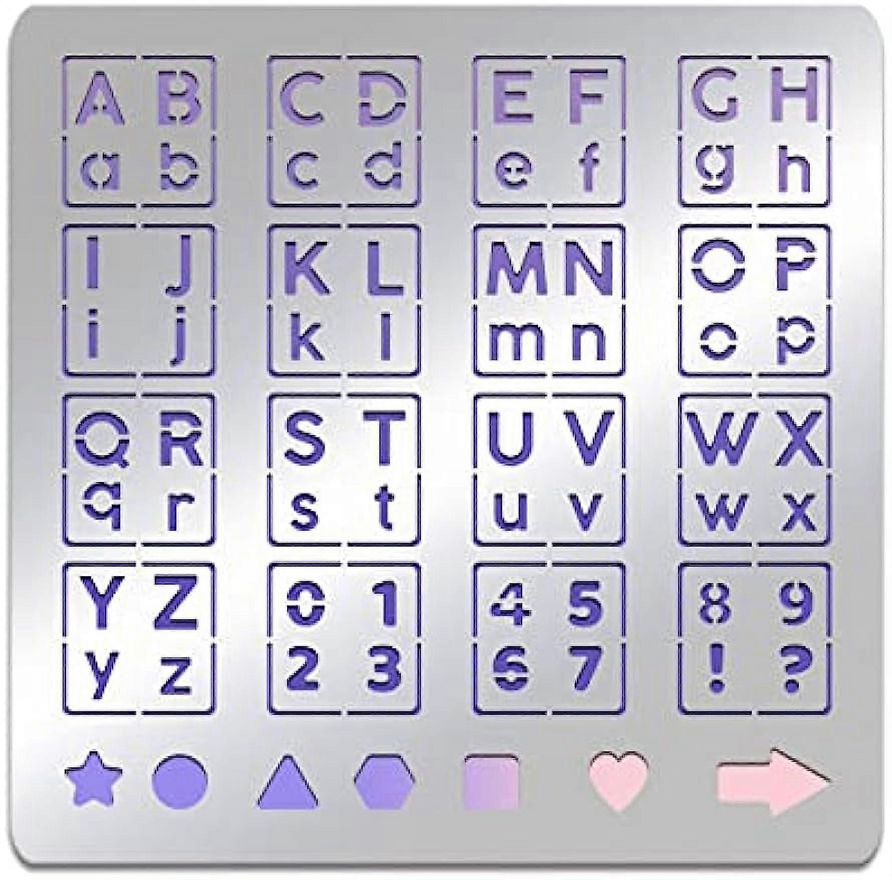 1pc Alphabet Number Stainless Steel Stencil Template Symbol Metal Journal Stencils Templates Tool