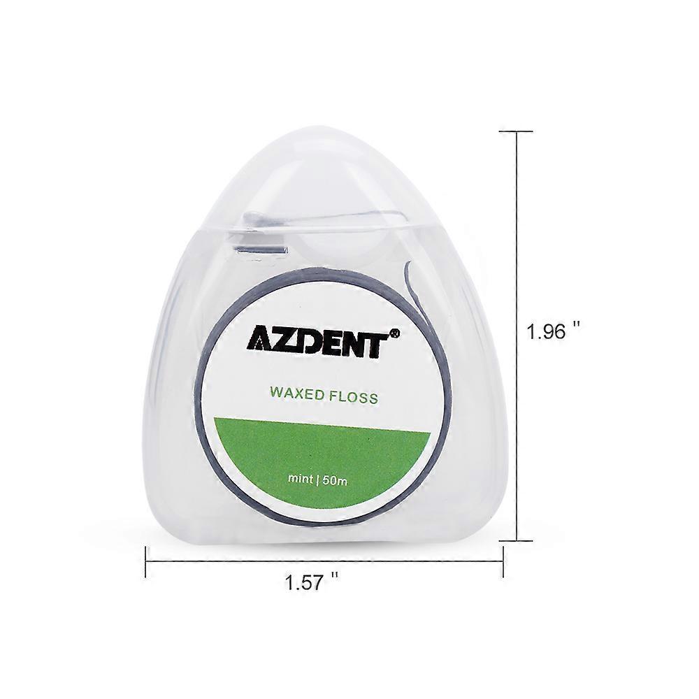 Fsw Azdent 5 Pcs 50m/ Spool Bamboo Charcoal Dental Flosser Mint Flavor Built-in Spool Flat Wire Dental Floss Replacement Core