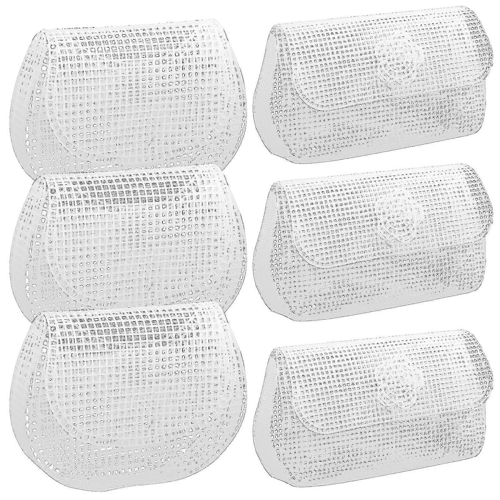 6 stk Mesh Canvas Sheets Heklepose Sy lerret ark Vesken Making Tilbehør