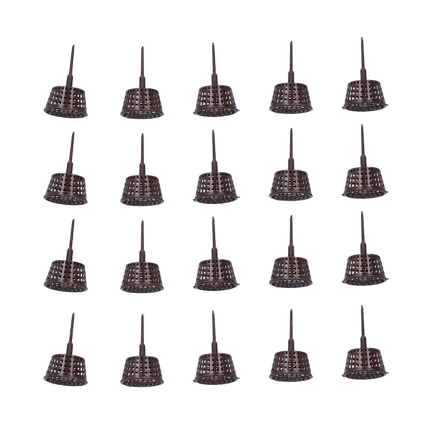 Plastic Fertilizer Mesh Basket 20PCS Durable Antiaging Bonsai Fertilizer Box with Lid for Planting Fertilization
