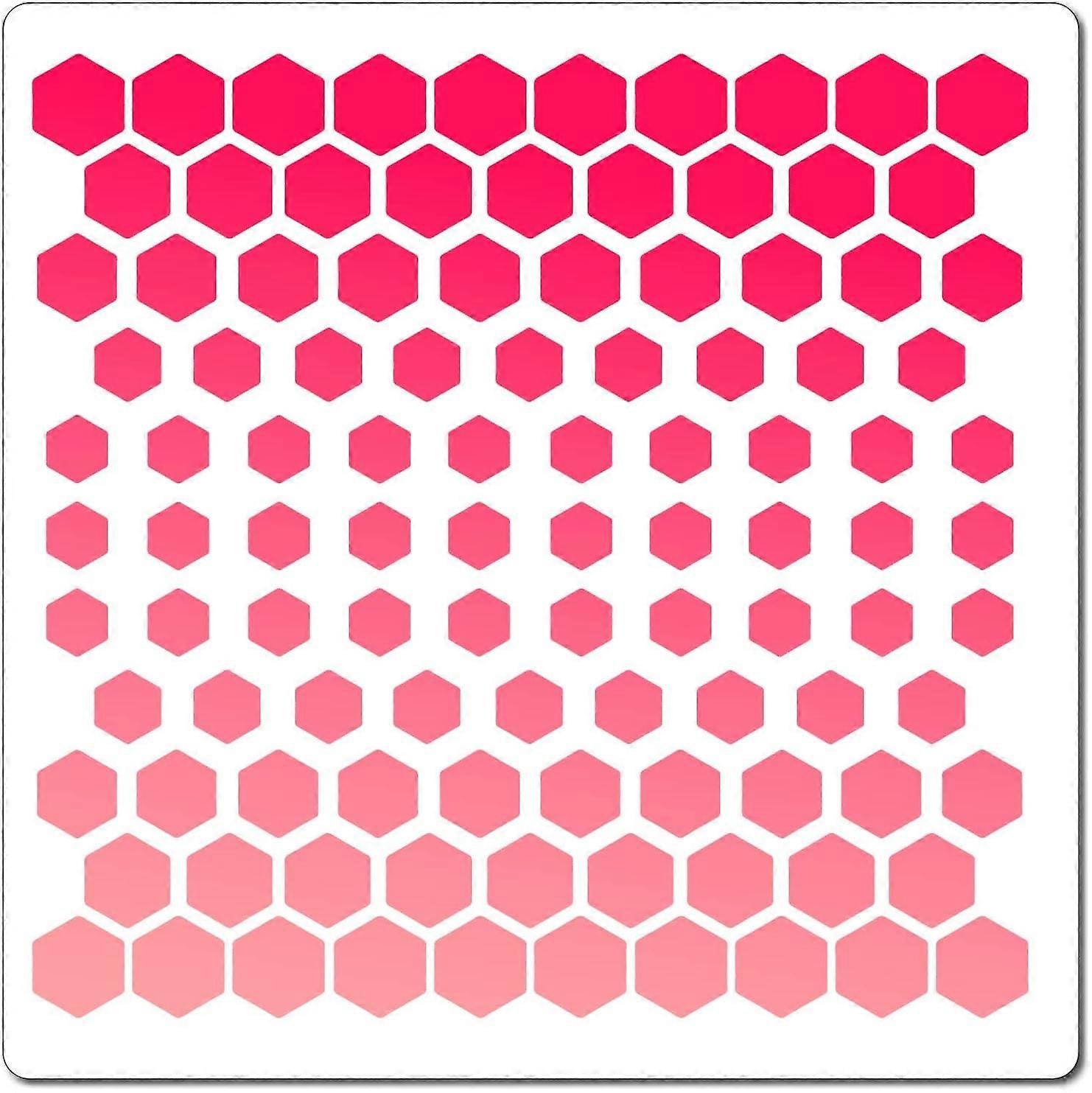 1sheet Honeycomb Stencil 3 Sizes Hexagon Pattern Templates Large Washable Reusable Plastic Square Stencil Sign