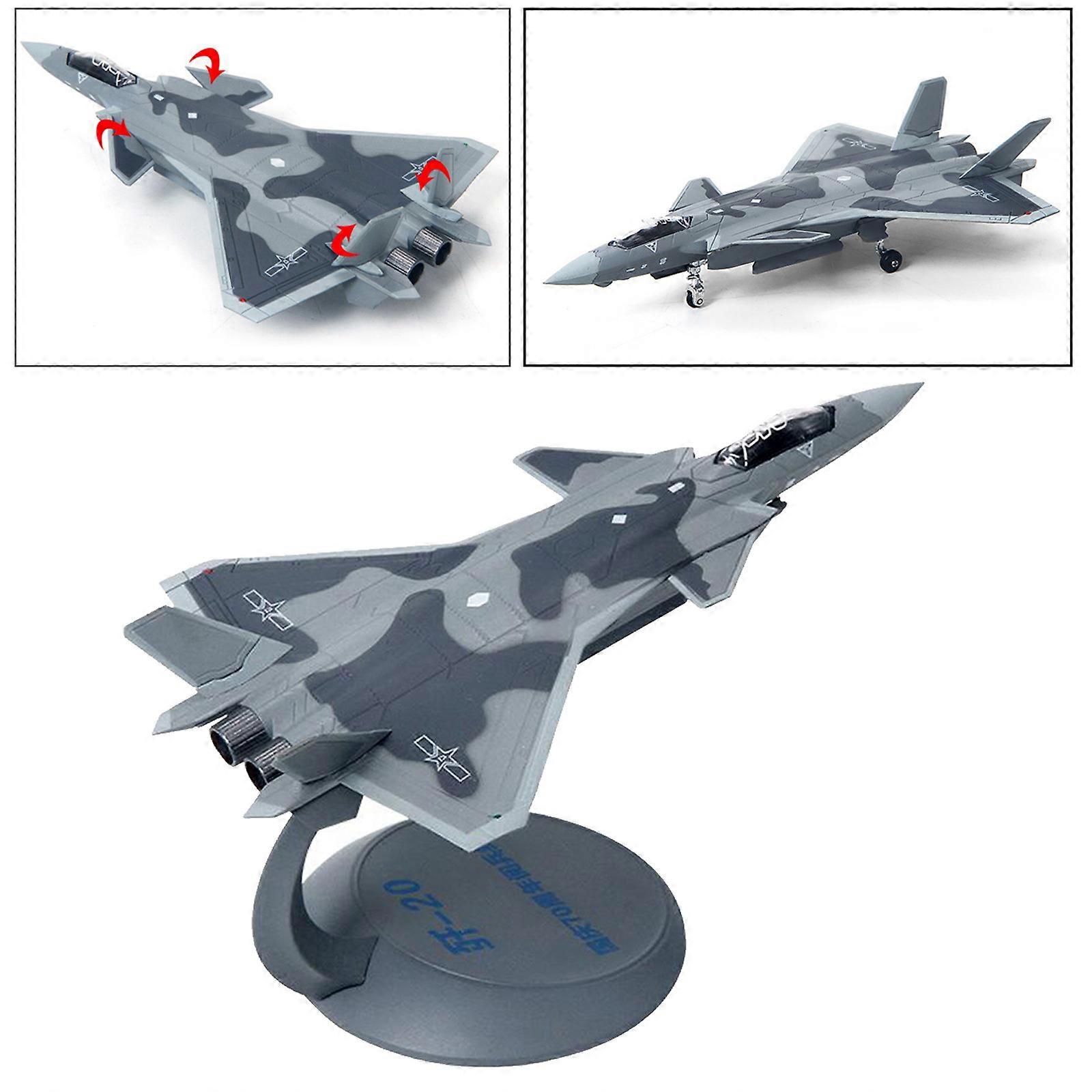 1/144 Diecast Airplane Aviation J20 Aircraft Warplane Fighter Plane