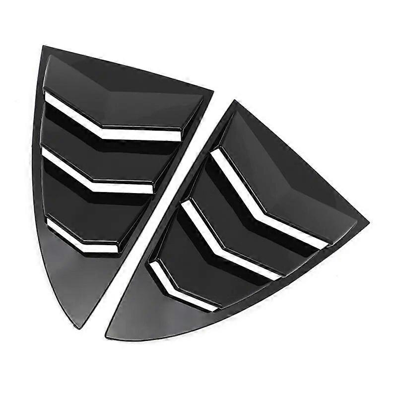 For Tesla Model 3 2017-2022 Car Rear Triangle Blinds Louvers Cover Protector Stickers ABS Plastic Rear Glass Window Shutter