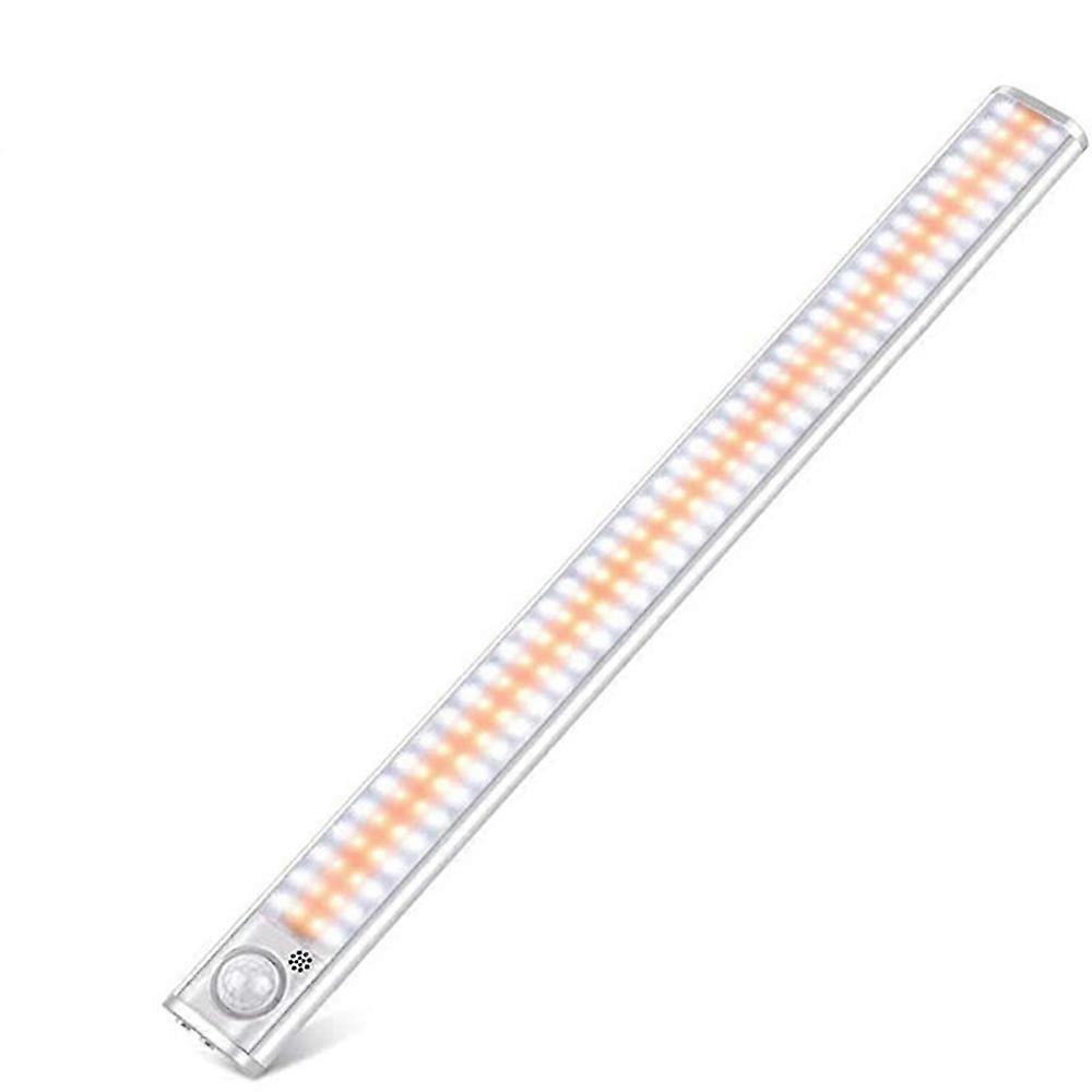 モーションセンサー付きキャビネット照明LEDの120個のLEDビーズ、充電式調光センサーライト、クローゼット用の超高輝度キッチンライト、階段、