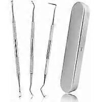 Dental tools - iron box 3 pieces [probe + hoe + sickle]