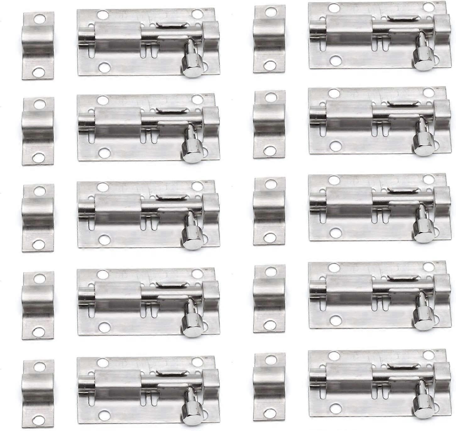 10pcs 2"X1" Stainless Steel Automatic Gate Latch Hardware