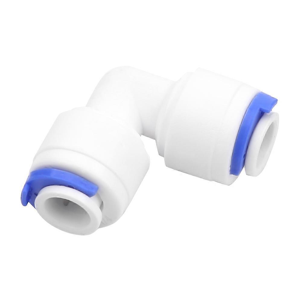 Quick Connection Push Fit Couplings Connector Elbow Pipe Fitting (1/4-1/4, 90 Elbow) YEMAA