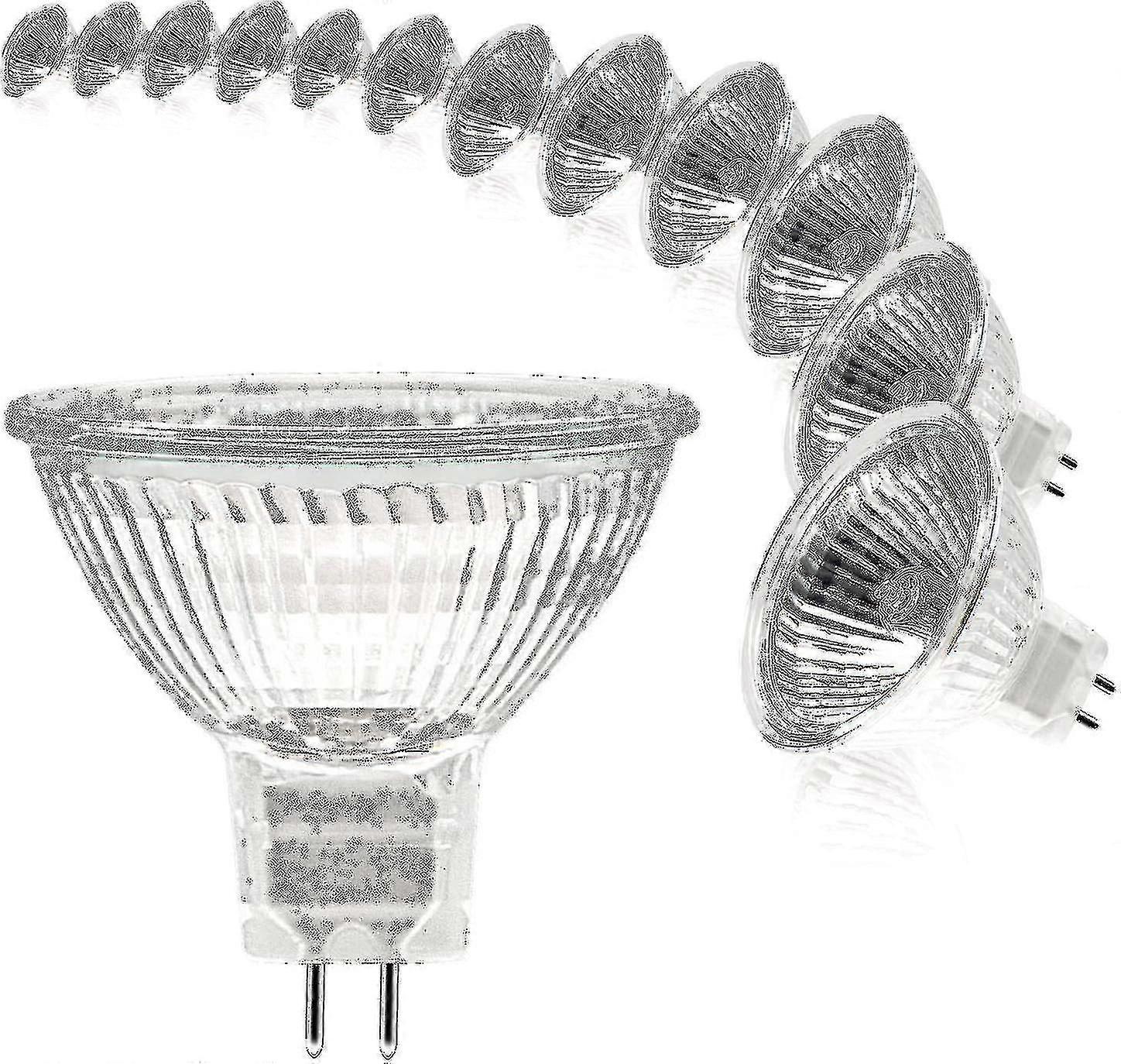 Mr16スポット電球、12V 20W電球、Gu5.3電球調光可能、2ピンハロゲン電球ウォームホワイト2700k、12個入りパック(MR16-20W-12P)[XH]-スーパー