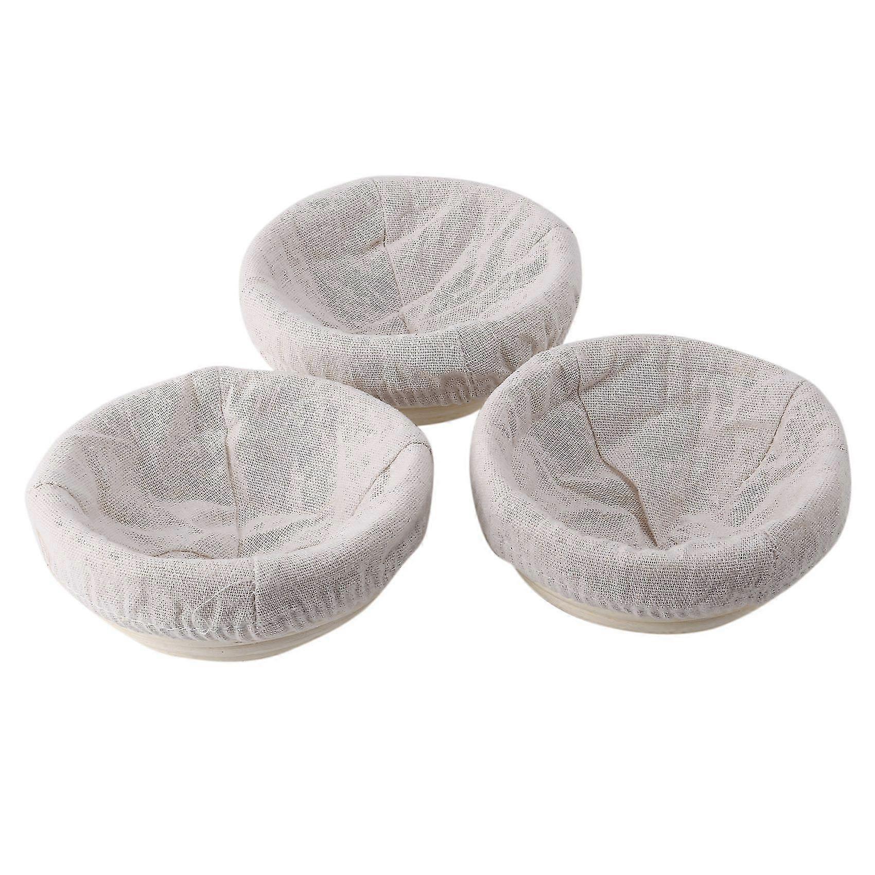 3 Pack 5 Inch Bread Proofing Baskets Small For Bread And 225g Dough Natural Rattan Sourdough Provin