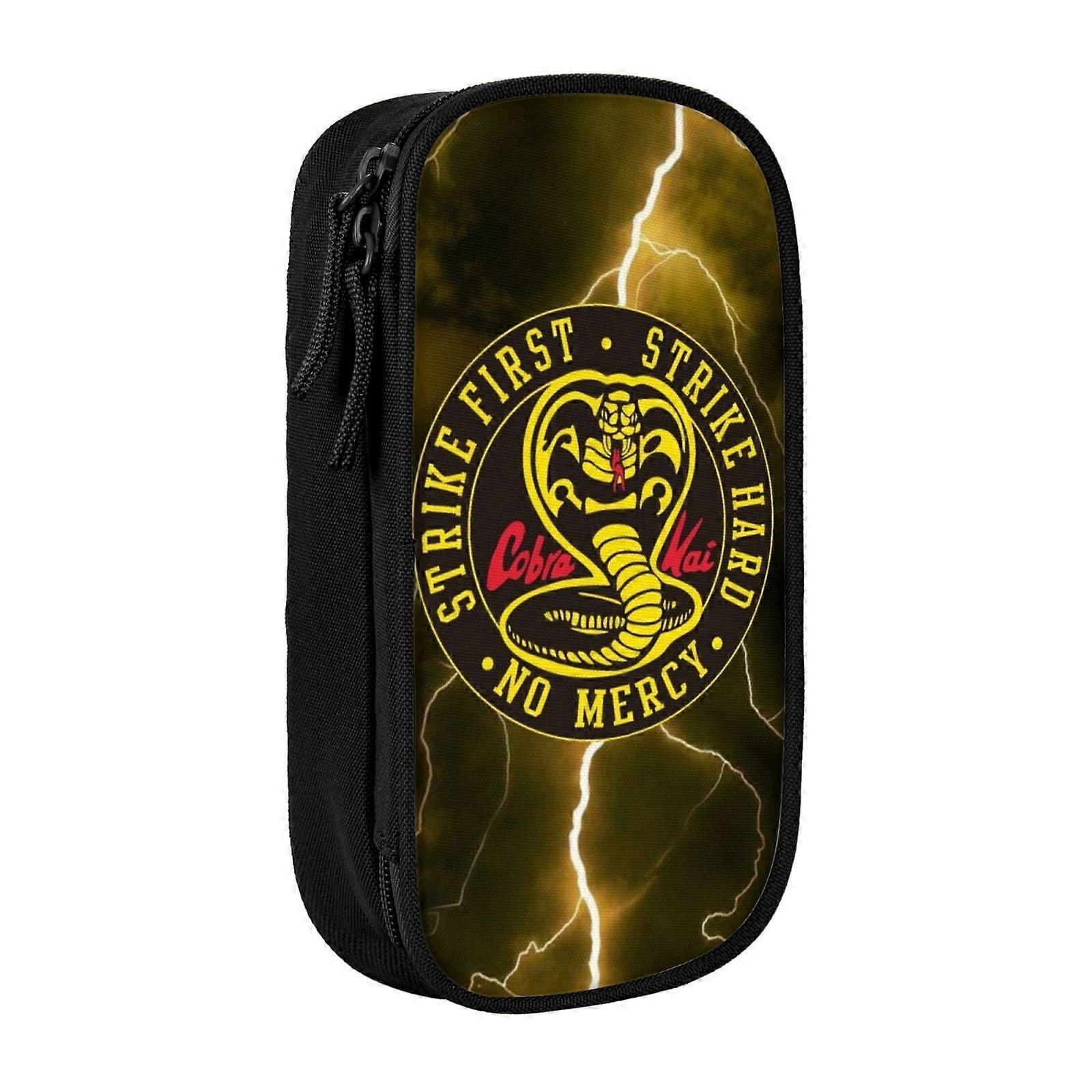 Cobra Kai Pencilcase Large Capacity Pencil Case Double Zipper Stationery Bag with Compartments for Boy Girljfijfi619